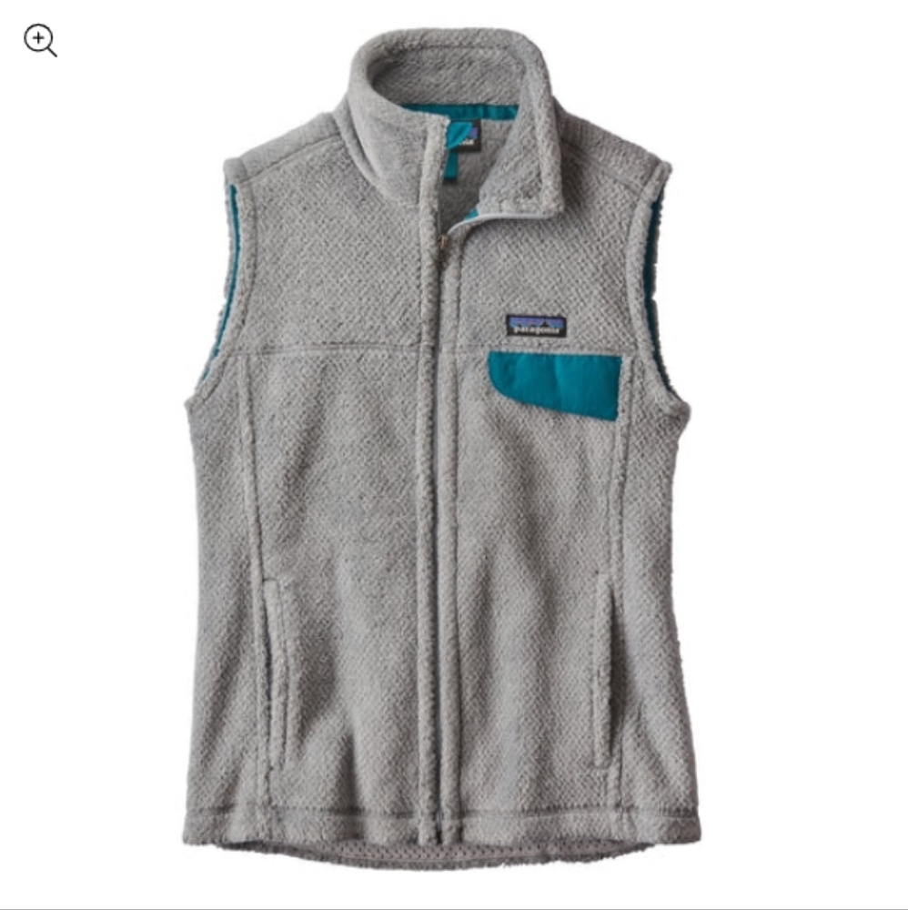 Patagonia W's Re Tool Vest Tailored Grey Nickel X Dye Elwha Blue S